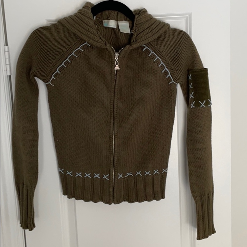 JLO Fitted knit zip-up XS - Picture 1 of 3